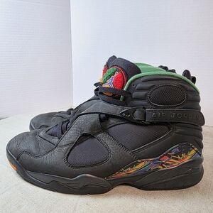 Jordan Black Athletic Shoes with Multicolor Accents